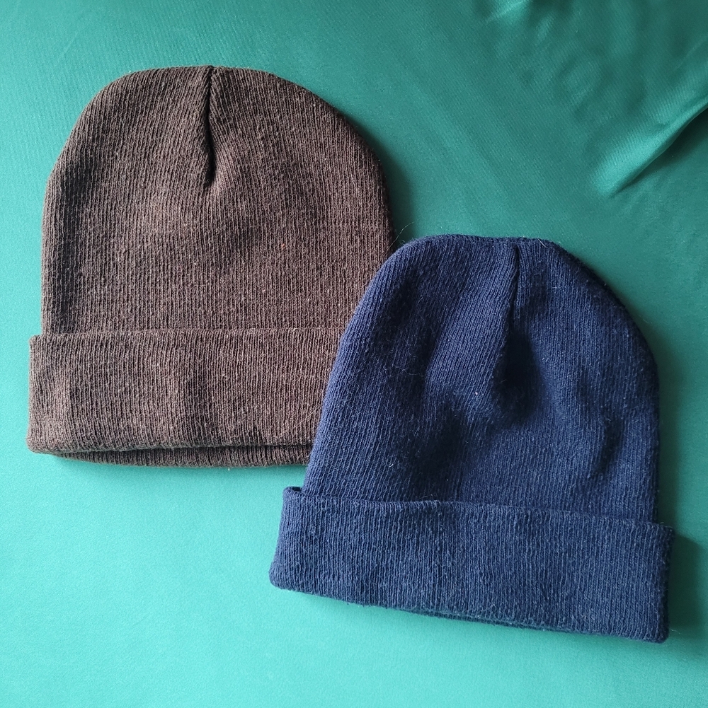Brown and Navy Beanie Bundle
